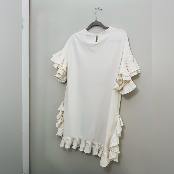 Gracia Ruffle Dress, Cream - Picture 2 of 4
